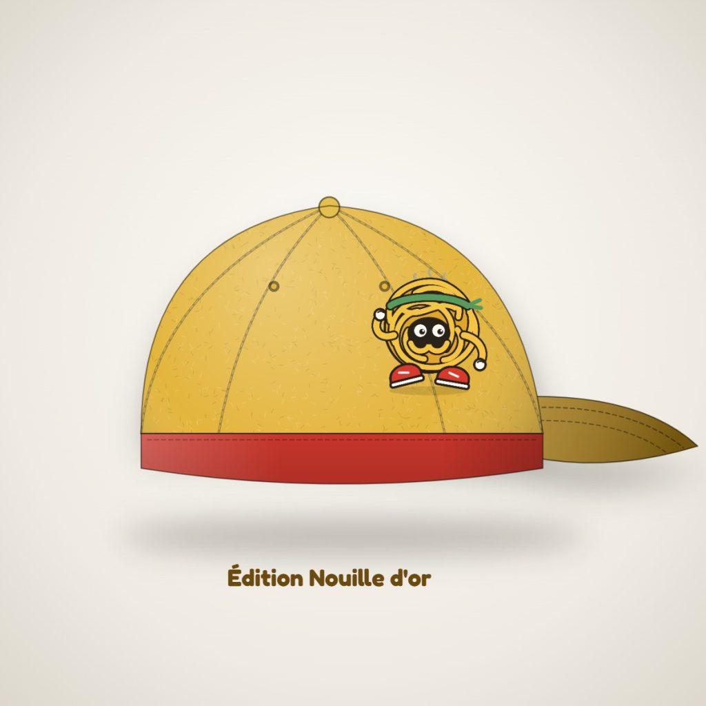 Casquette dorée édition Nouille d'or avec Nouille brodée